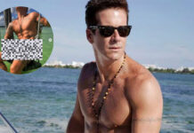 Las fotos del actor Fernando Carrillo enseñando su herramienta